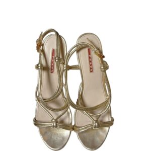 Prada Vintage Gold Sandals